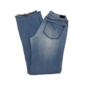 Denim Blvd Los Angeles Womens Jeans 30 x 31 Lightwash Boot Cut Festival Raw Hem